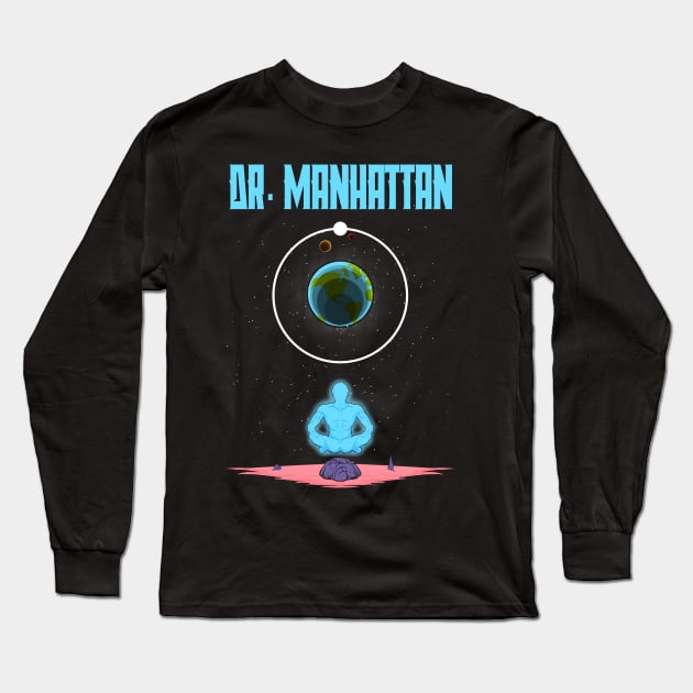 Dr Manhattan Long Sleeve T-Shirt by JCoulterArtist